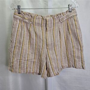 Definitions by d. jeans Striped Flowy Linen Shorts Size Medium